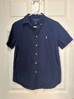 Ralph Lauren Boy’s Short-Sleeve Button-Down Shirt - Navy